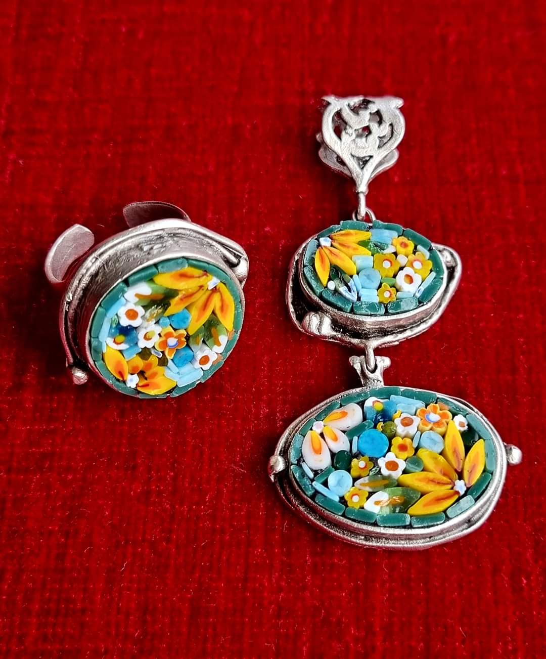 Micro Mosaic Ring and Pendant