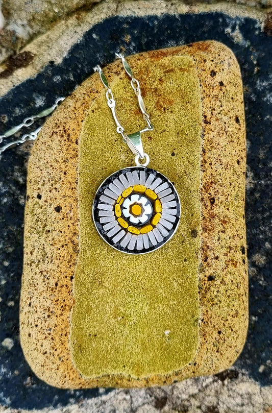 Sterling Silver Mosaic Pendant